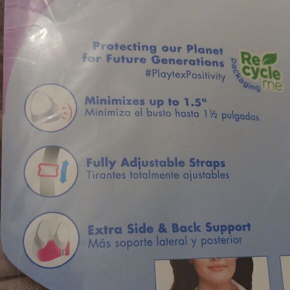 New Playtex 18 Hour Minimizer Bra 4 Way Tru Support Nude Size: 38DD New With Tag - Picture 4 of 5